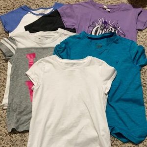 Girls lot of 6 preowned t-shirts size 7/8